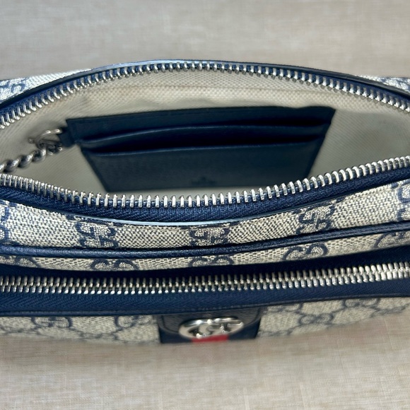 Gucci Ophidia Mini GG Supreme Crossbody Bag – Blue Web Stripe w/ Box & Dust Bag - Picture 11 of 14